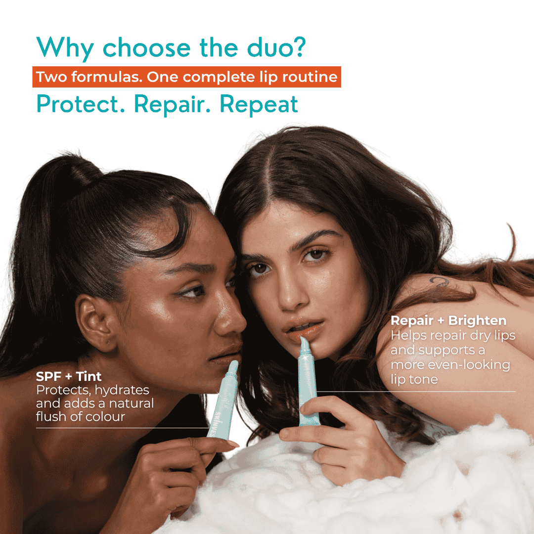 Skinvest Melts Lip Care Duo | Tinted SPF 30 Balm & Overnight Mask | 10ml + 10ml