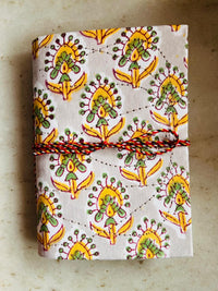 Set of 2 Handcrafted Fabric Diary | 15 × 10 cm | Peekaboo | Softbound with Strings