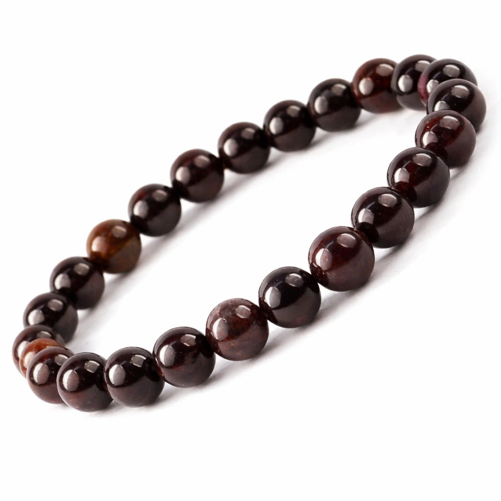 Bamboology trends Natural Red Garnet Certified Gemstone Bracelet – For Prosperity, Emotional Healing, Heart Chakra & Positive Growth