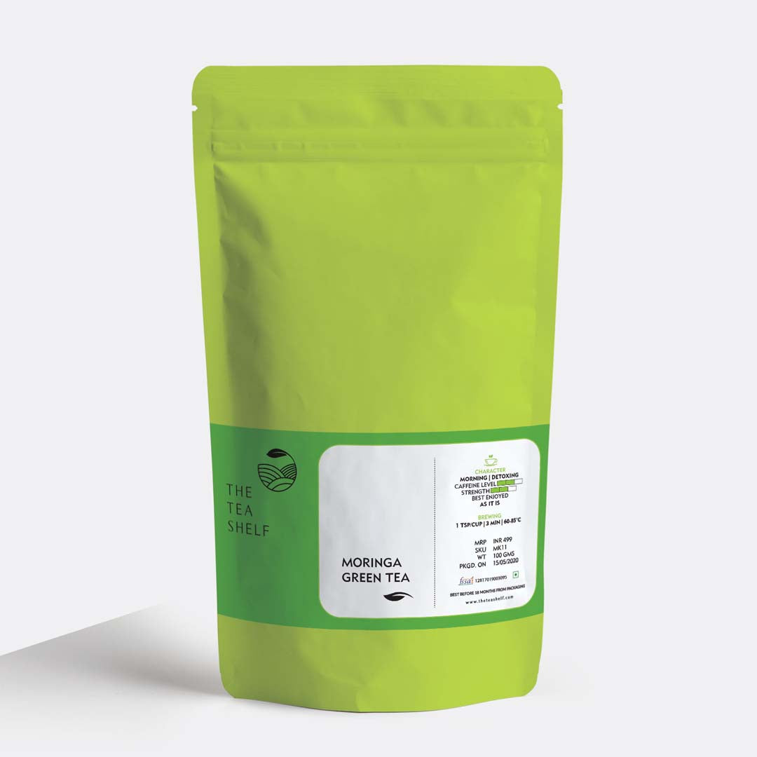 The Tea Shelf Superfood Moringa Green Tea 100gms