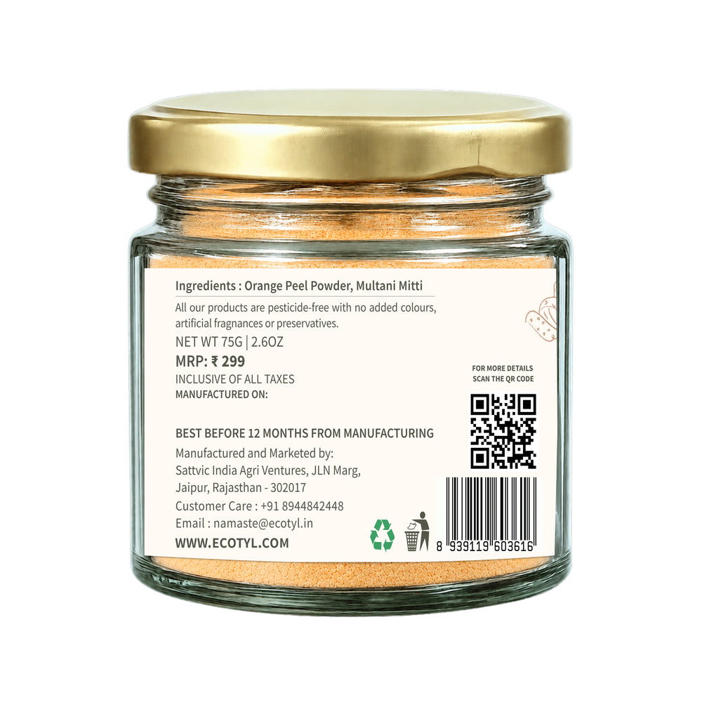 Ecotyl Citrus Radiance Face Pack | Tan Removal & Glow | 75g