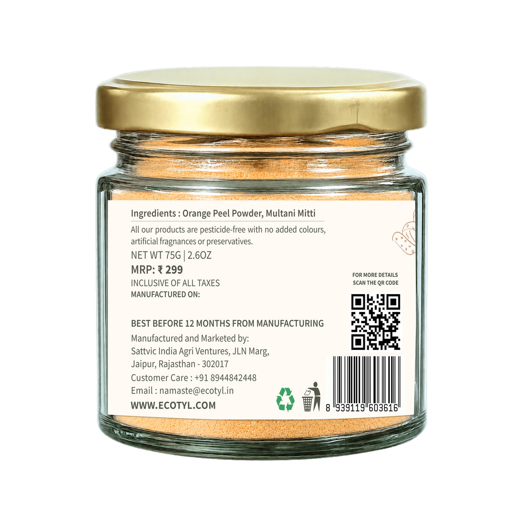 Ecotyl Citrus Radiance Face Pack | Tan Removal & Glow | 75g