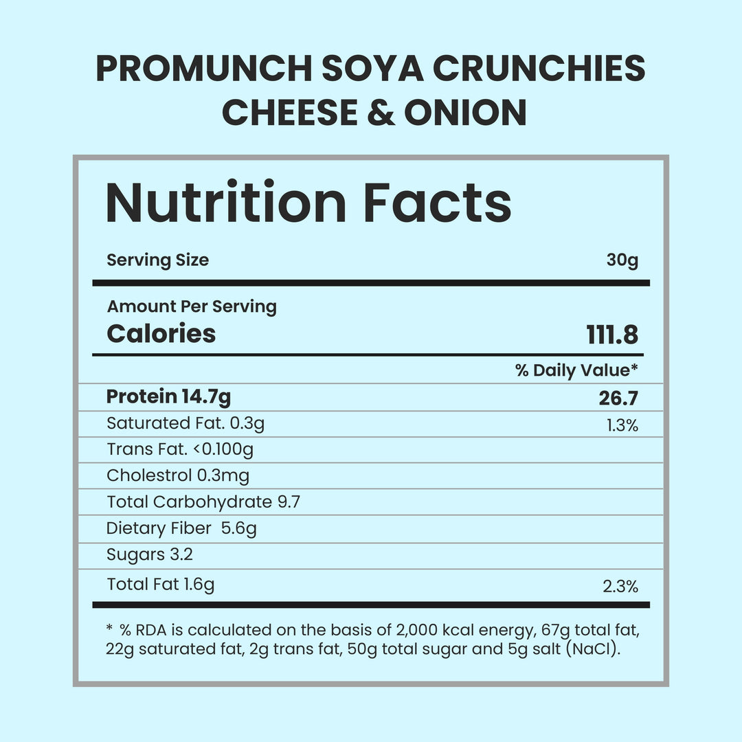 Cheese & Onion Protein Crunchies 150 gm