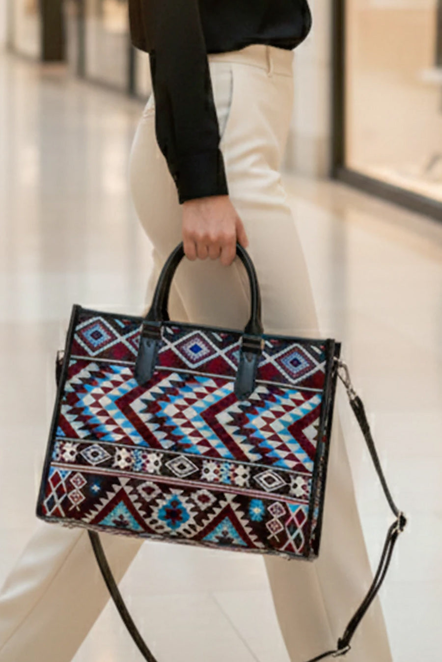 Charlotte Handloom Box Tote Bag