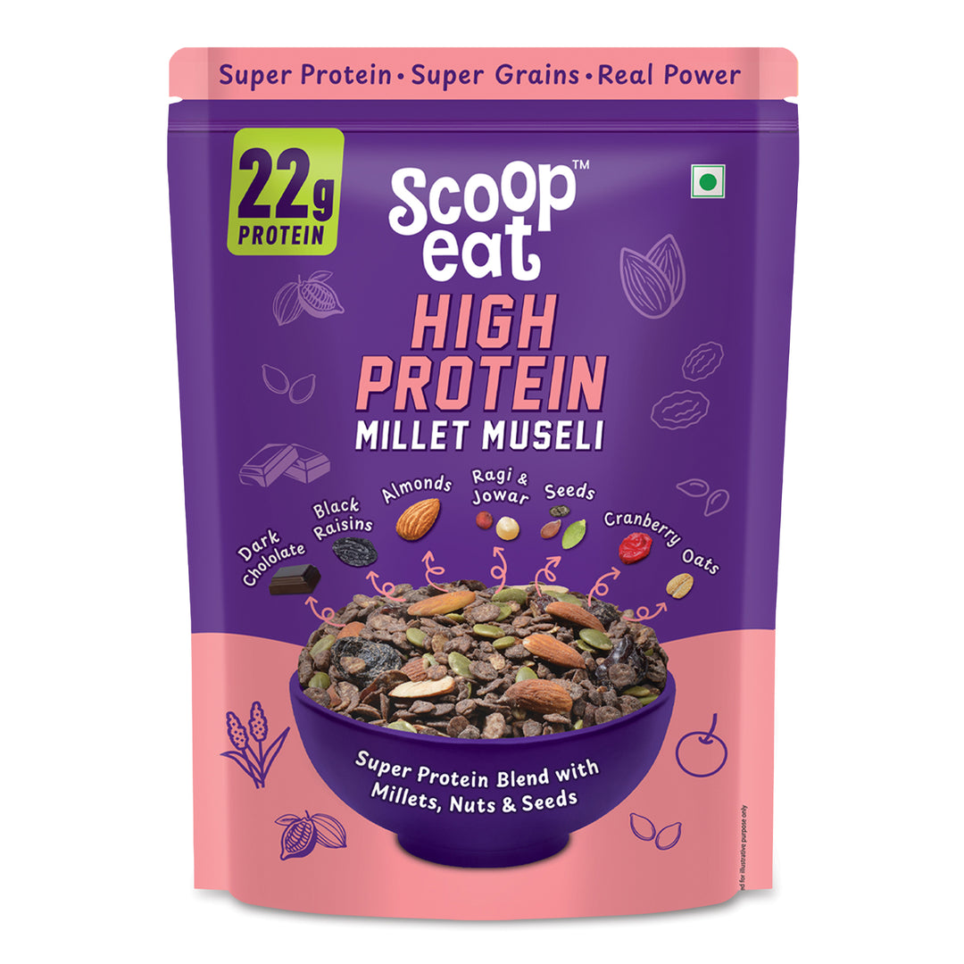 Scoopeat 22gm High Soy Protein Muesli Pack of 2- 250gm + 750gm