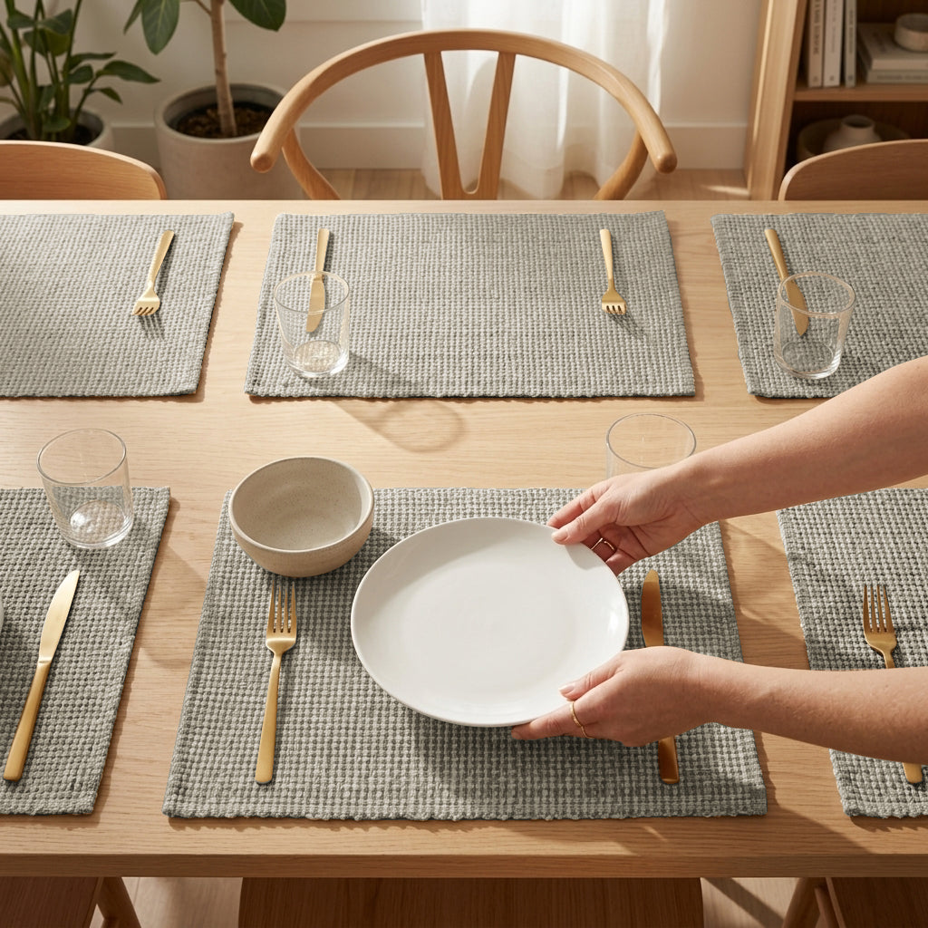 Cotton Woven Placemats Set of 6