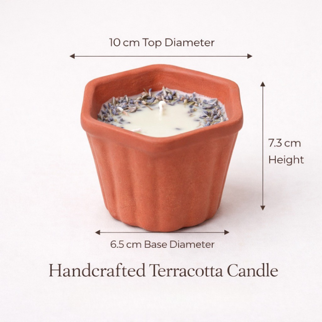 Sukoon Lavender Hemp Oil Soy Wax Candle | 3 Wick