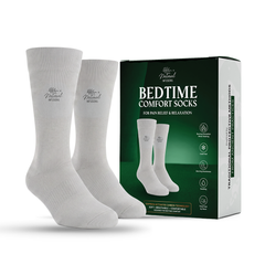 Natural Infusions Bedtime Pain Comfort Socks | Soft Night Comfort Socks for Men & Women | Grey | 1 Pair