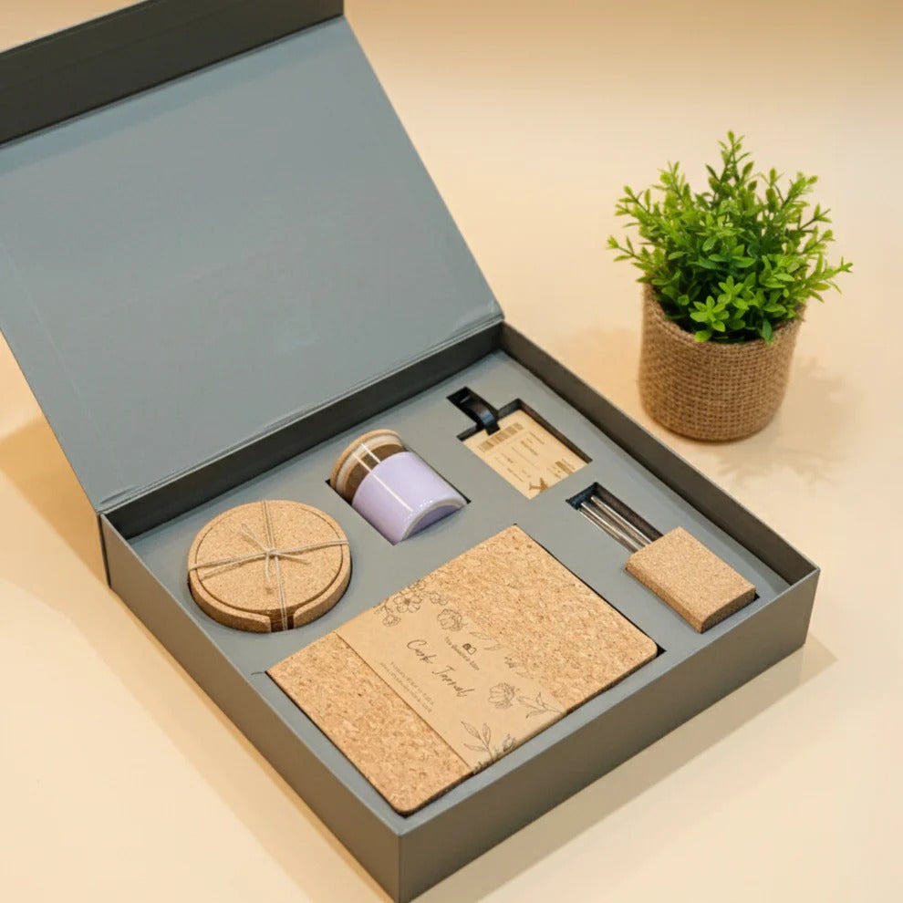 Diwali Gift Hampers for Corporate – Signature Cork Festive Box – The Bamboo Bae