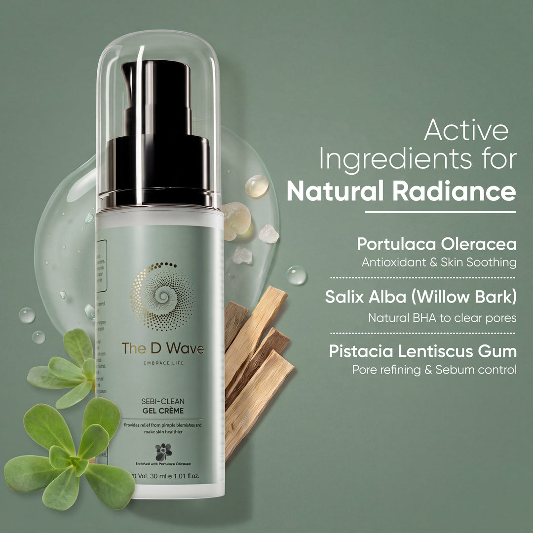 The D Wave Sebi-Clean Gel Crème - 30 ML | Reduce Acne, Fade Dark Spots, Brighten Skin | Powerful Acne Treatment, Skin Illuminator & Brightening