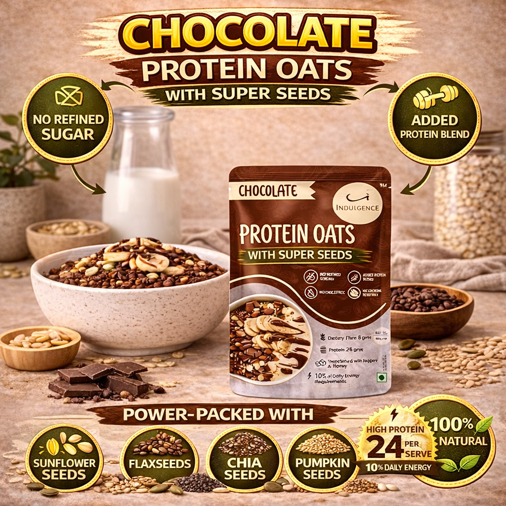 Chocolate Protein Oats with Super Seeds- Pack of 7 x 50gms(350gms)