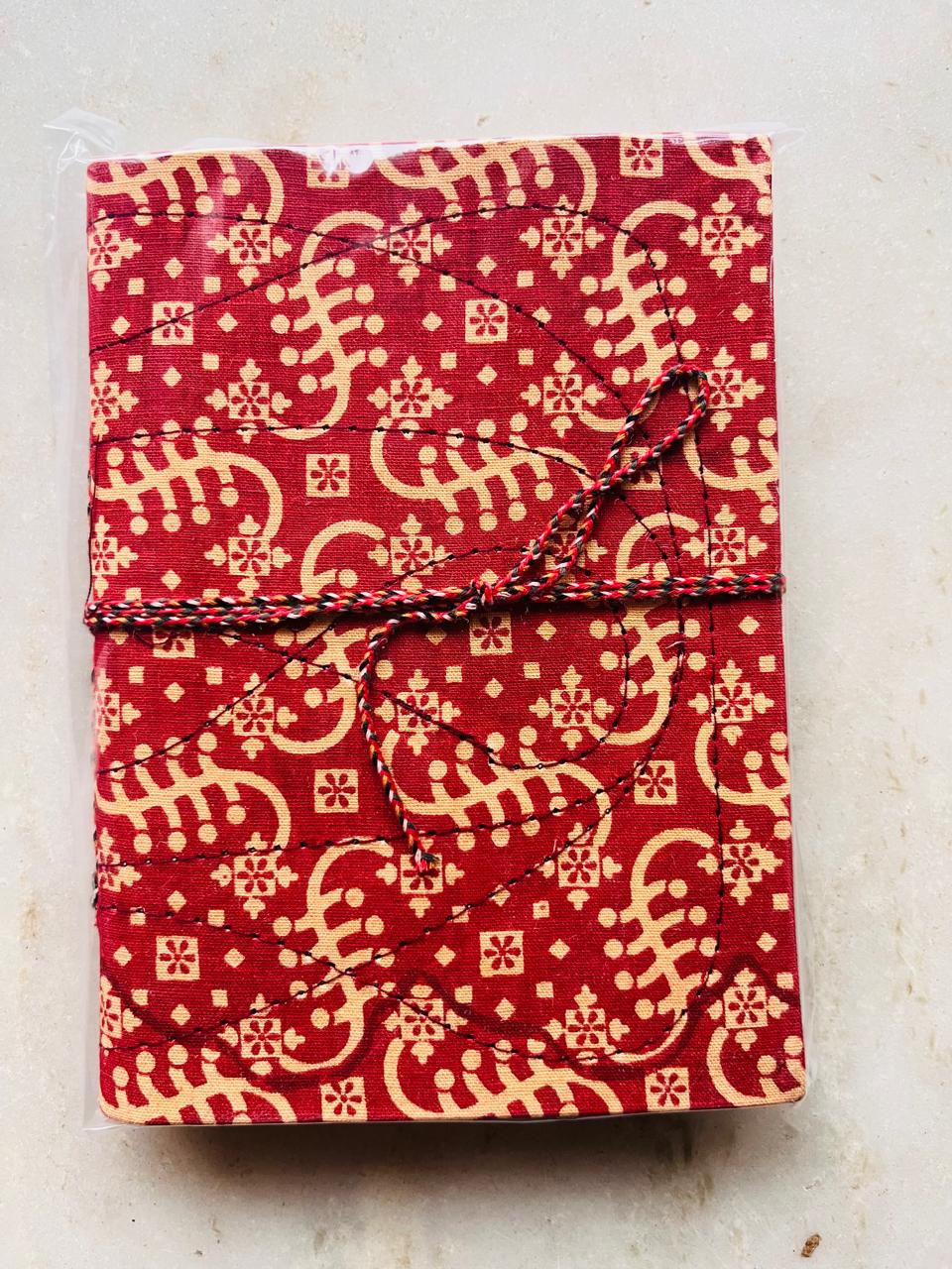 Handcrafted Fabric Diary | 18 × 13 cm | Peekaboo | Softbound with Strings