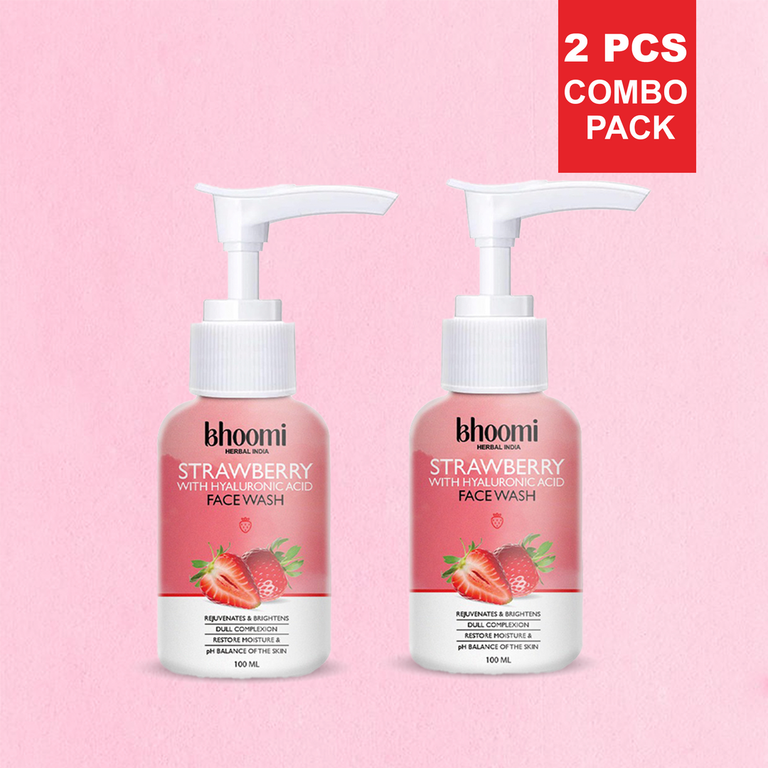 Bhoomi Herbal India STRWABERRY WITH HYALURONIC ACID FACE WASH