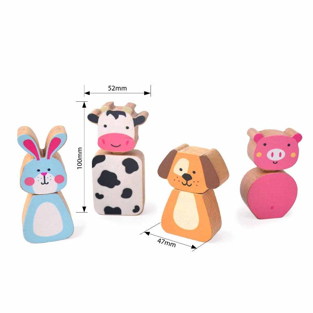 Shumee Farm Animal Twistees - Set of 4