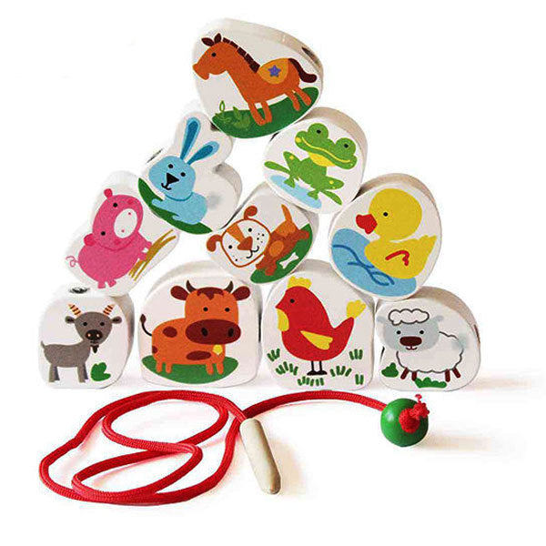 Shumee Farm Lacing Wooden Blocks