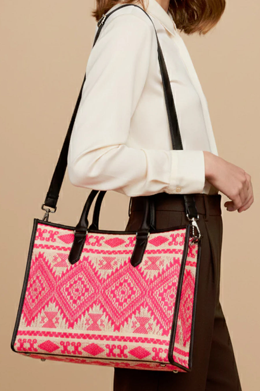 Charlotte Handloom Box Tote Bag
