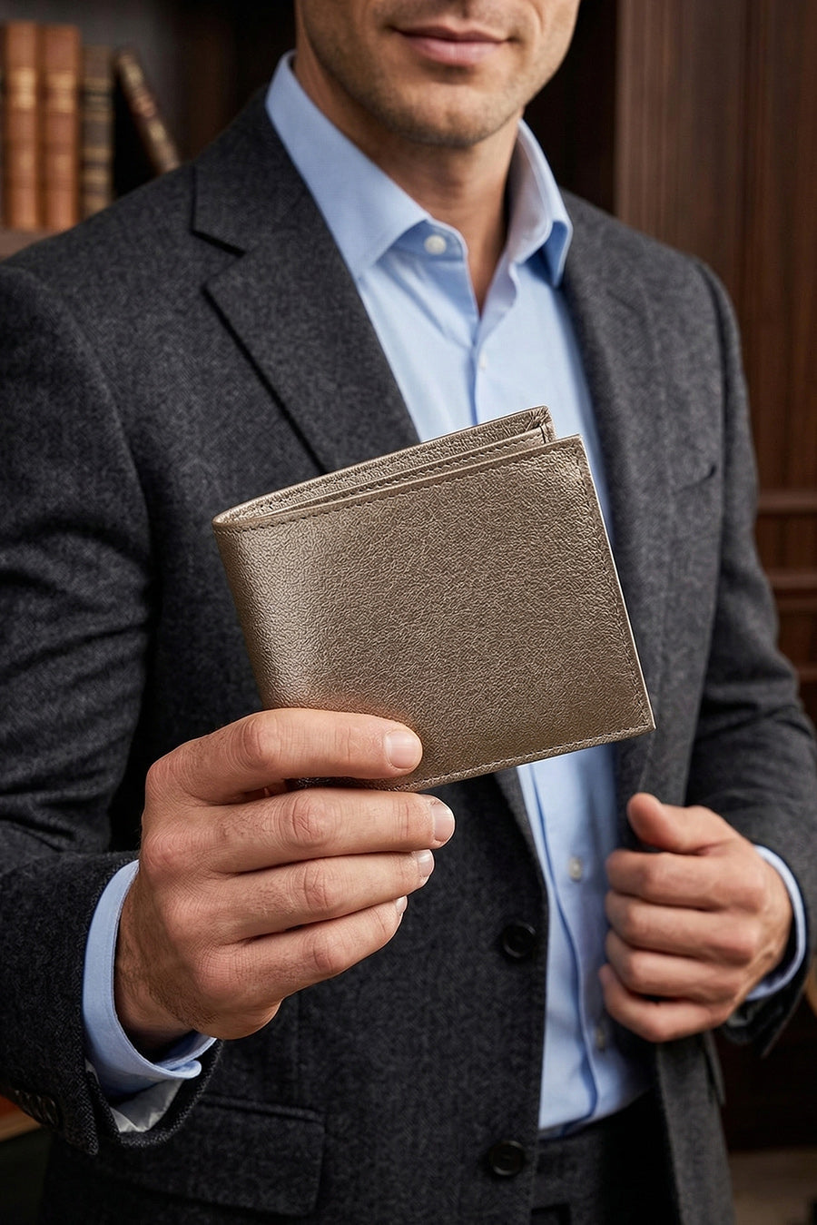 Slim Vegan Leather Men Wallet