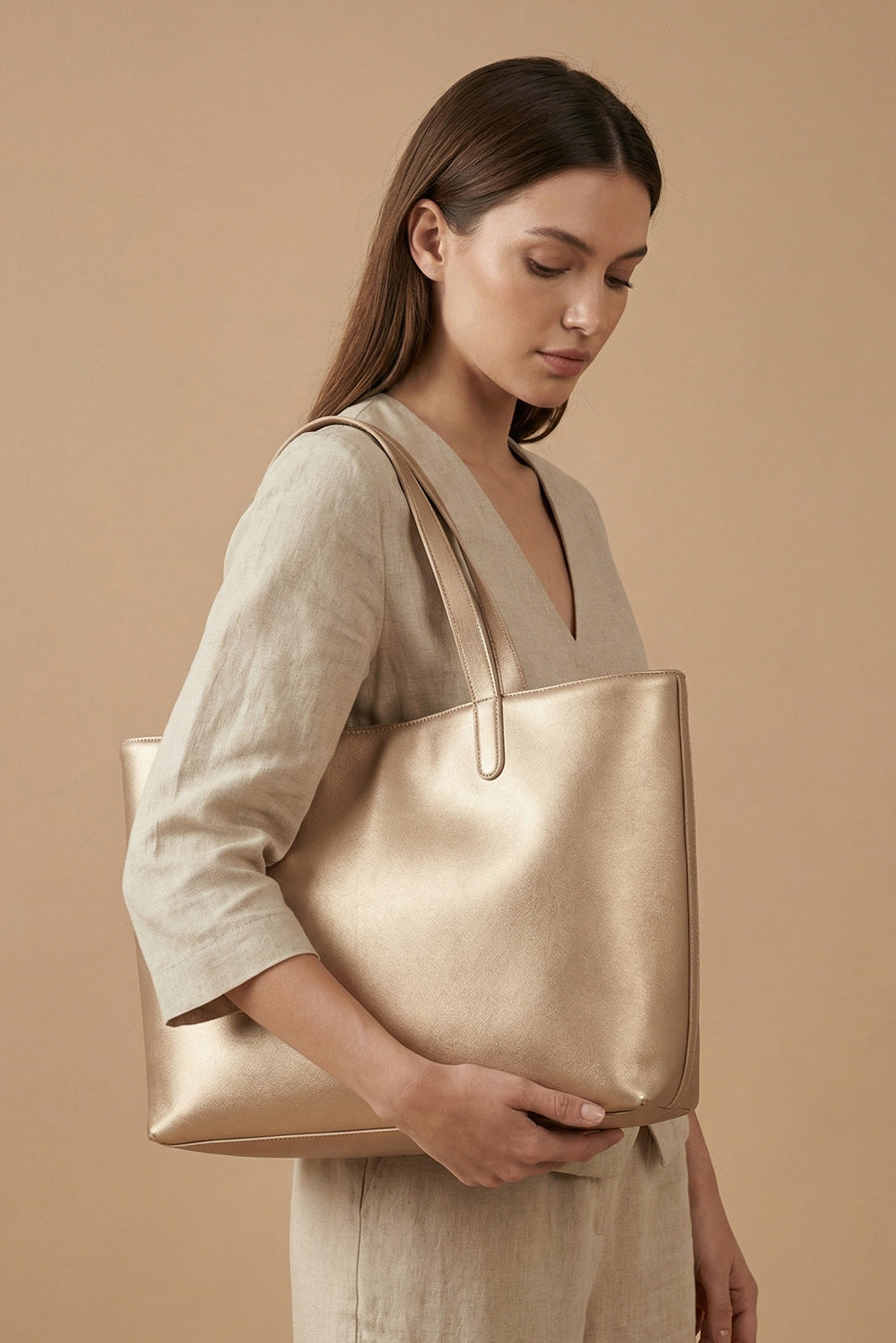 Baby Diaper Vegan Leather Tote Bag