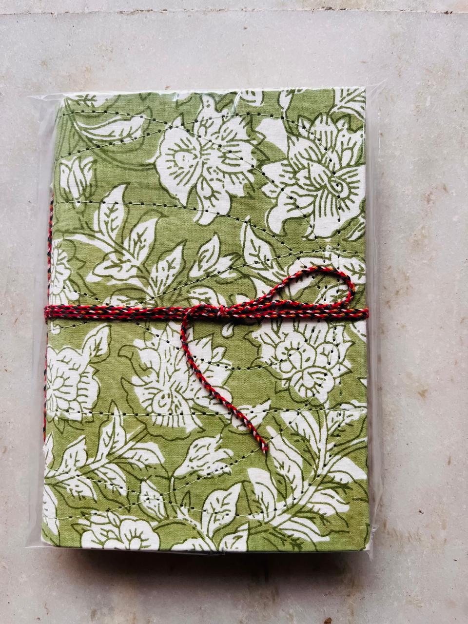 Handcrafted Fabric Diary | 18 × 13 cm | Peekaboo | Softbound with Strings