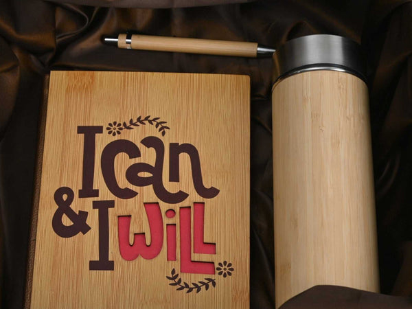 Gift Kya De Diary, Bamboo Bottle and Pen | Eco-Friendly New Year Hamper | Perfect For Corporate Gift