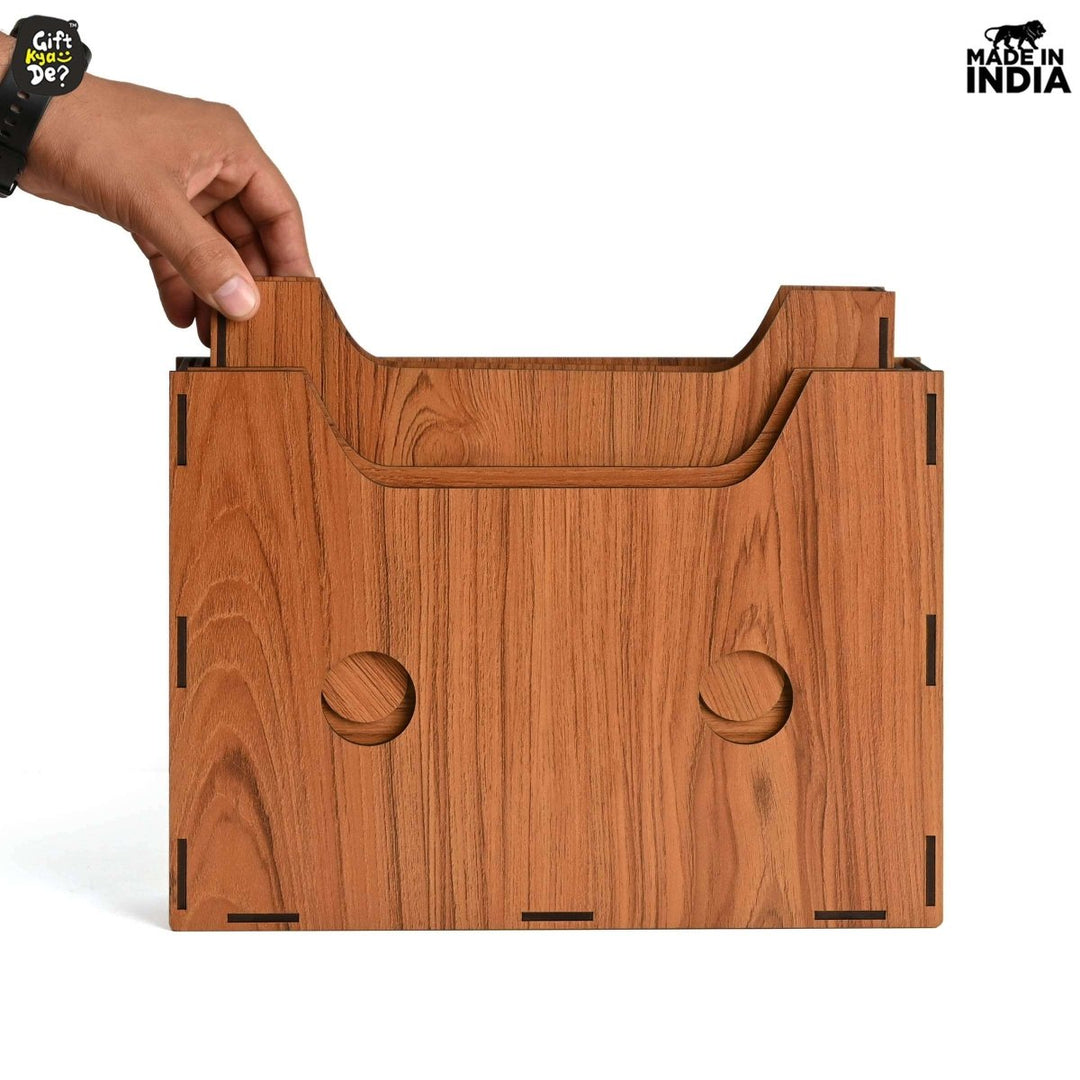 Gift Kya De File Organiser 3 Tier Paper Tray For Office Desk, Horizontal & Vertical Adjustment A4 Documents Organizer