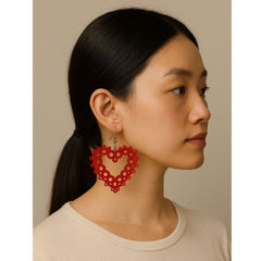 Knots To NodesFlaming Heart Earrings