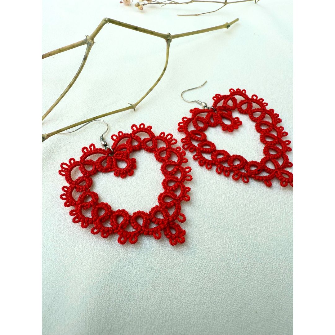 Knots To NodesFlaming Heart Earrings