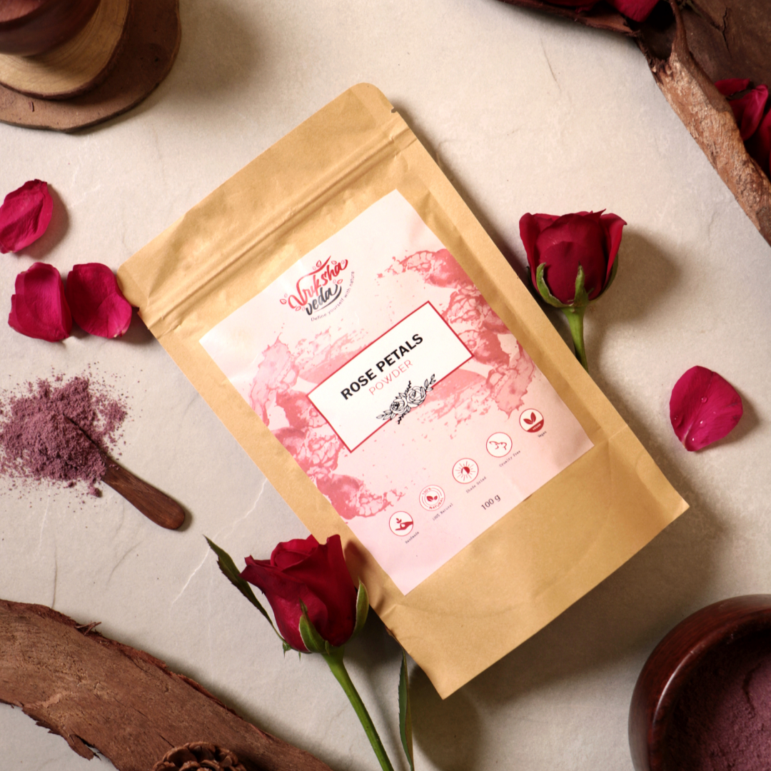 Vriksha Veda Flowers Powder Kit | Skin and Hair care | Pack of 4