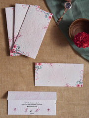 Floral Peaches Seed Paper Gift Envelopes (Set of 5)