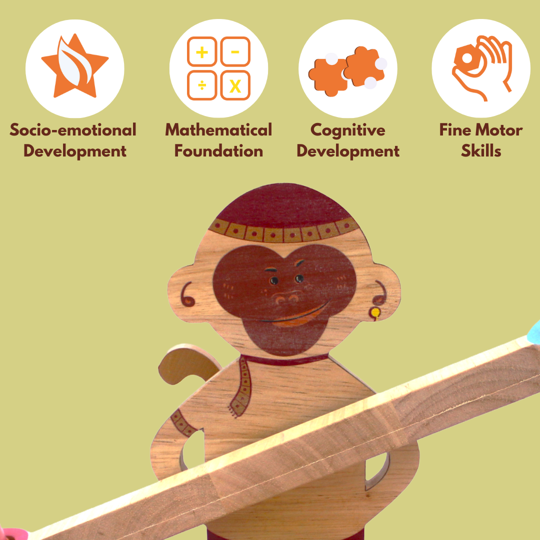 Taali Chalak Bandar- Balancing Toy Set