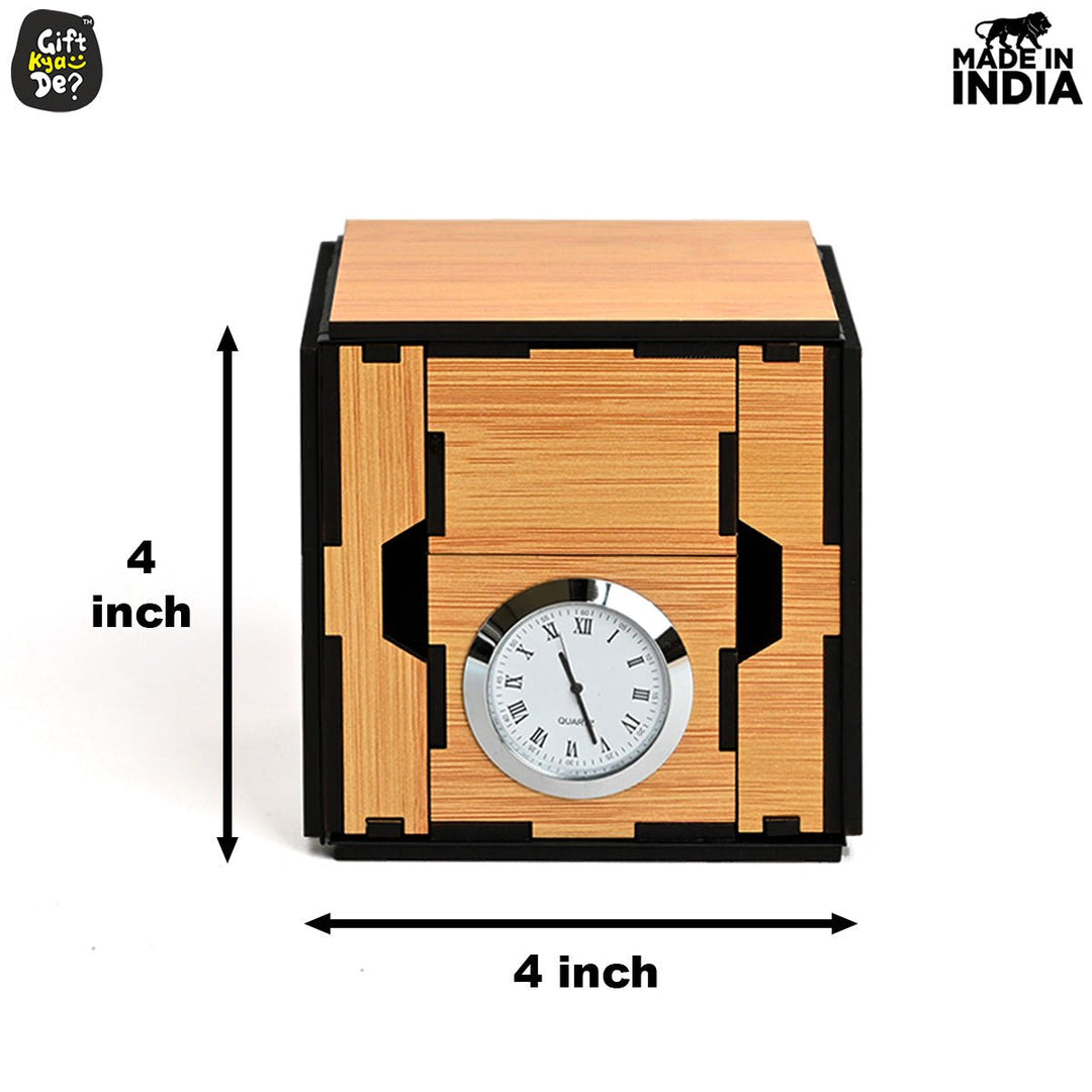 Gift Kya De Foldable All in One Office Desk Organizer With Clock, Calendar 2025 & Mobile Stand | Desk Accessories