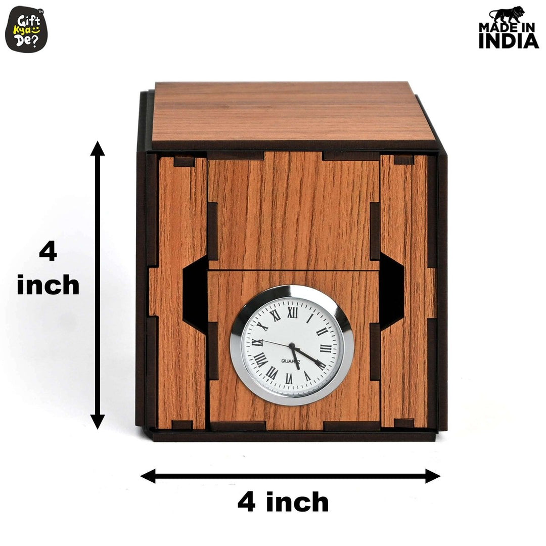 Gift Kya De Foldable All in One Office Desk Organizer With Clock, Calendar 2025 & Mobile Stand | Desk Accessories