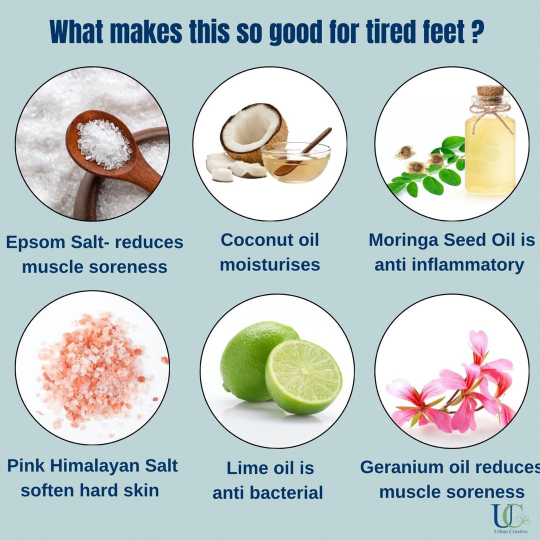 Foot Soak Salts - Geranium, Lime and Patchouli - Suspire