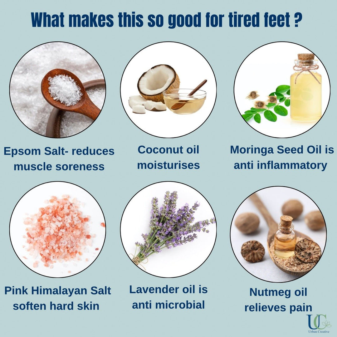Foot Soak Salts - Lavender, Rosemary & Nutmeg - Suspire