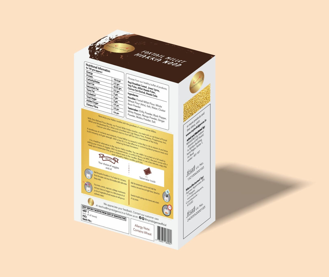 INDULGENCE Multimillet Noodles + Foxtail Millet Noodles 400 Gms - (pack of 2)