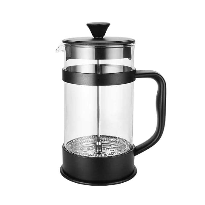 The Bean Co Roasters French Press Coffee Maker | Heat Resistant Borosilicate Glass |Superior Filtration | Stainless Steel Plunger with Mess (1000 ML)