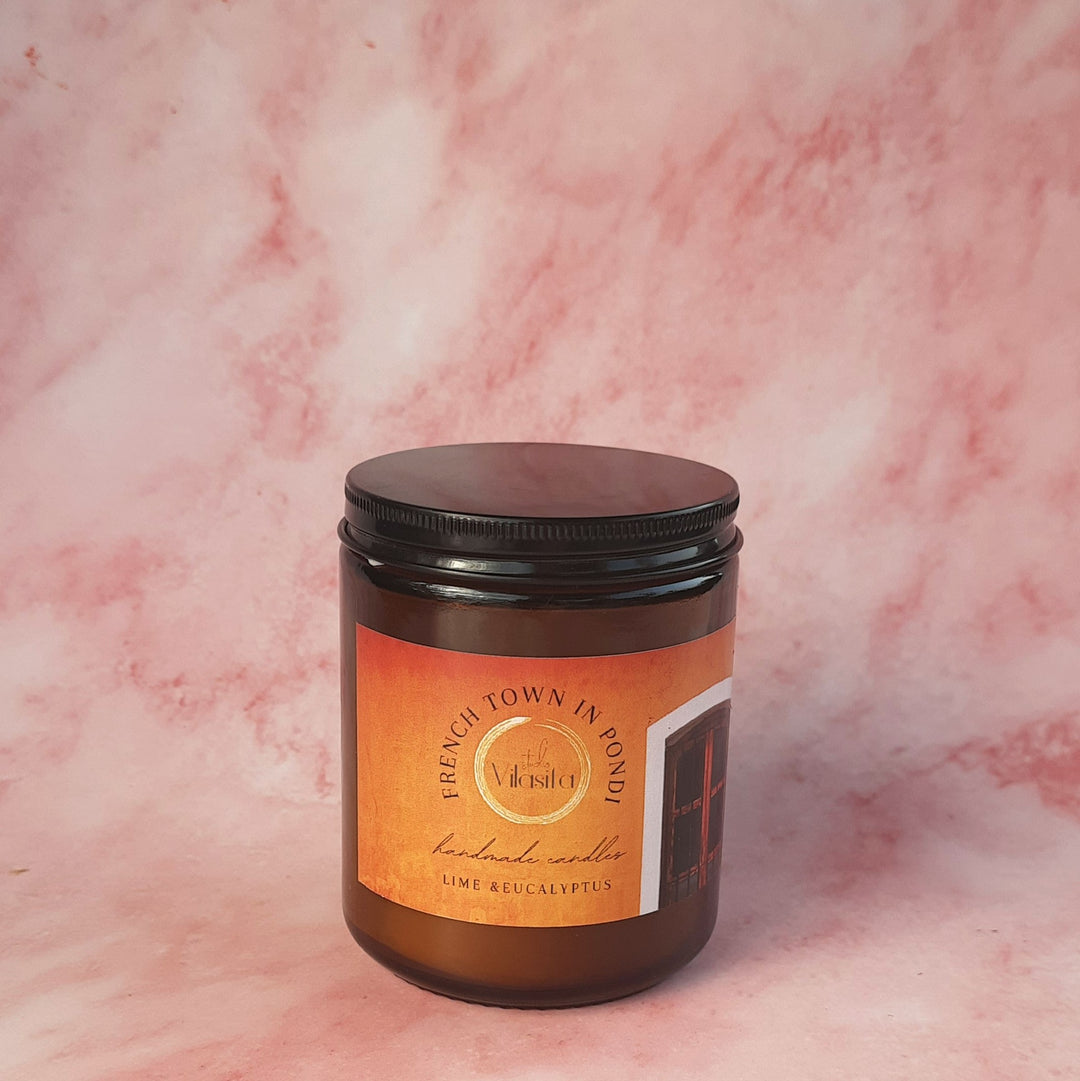 Studio Vilasita French town in Pondi - eucalyptus & lime soy wax candle
