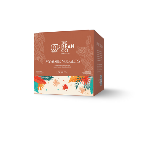 THE BEAN CO ROASTERS Mysore Nuggets Extra Bold | Plantation AAA | Single-Use Coffee Sachets (15g) | For French Press | Coffee Sachet | Premium Coffee Grounds | 10 x 15 Gram Sachets In a Box