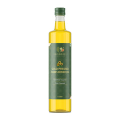 Bionode Organics Cold Pressed Sunflower Oil Certified Organic – 1 Ltr High in Monounsaturated Fats (MUFA) and Polyunsaturated Fats (PUFA), Vitamin E & Antioxidants (1liter)
