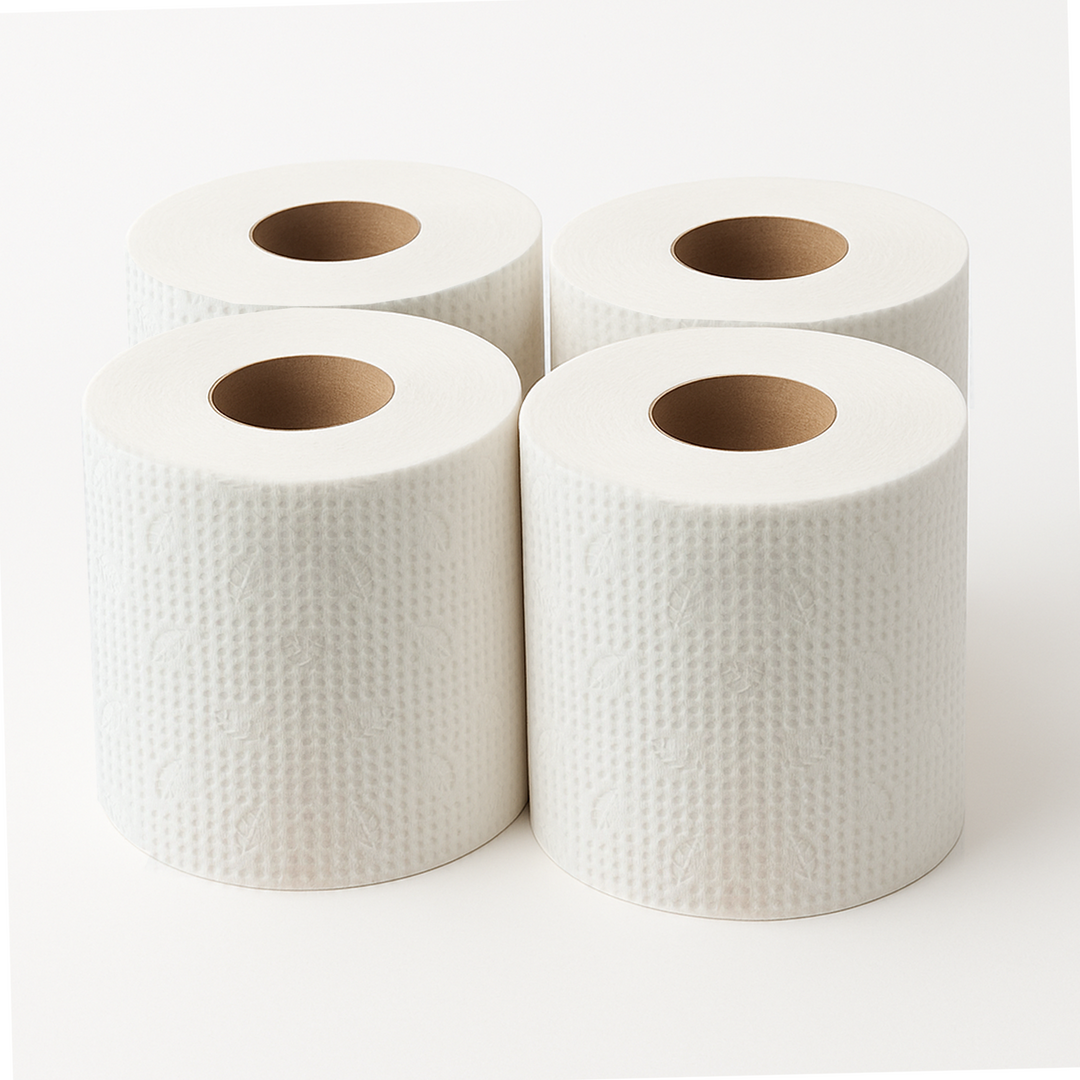 Imvelo 2 Ply Toilet Tissue Rolls - 180 Pulls Each Roll - Soft, Highly Absorbent, Septic Safe, 100% Virgin Pulp, OBA-Free Tissue Paper Roll, Bathroom Toilet Roll - Family Pack