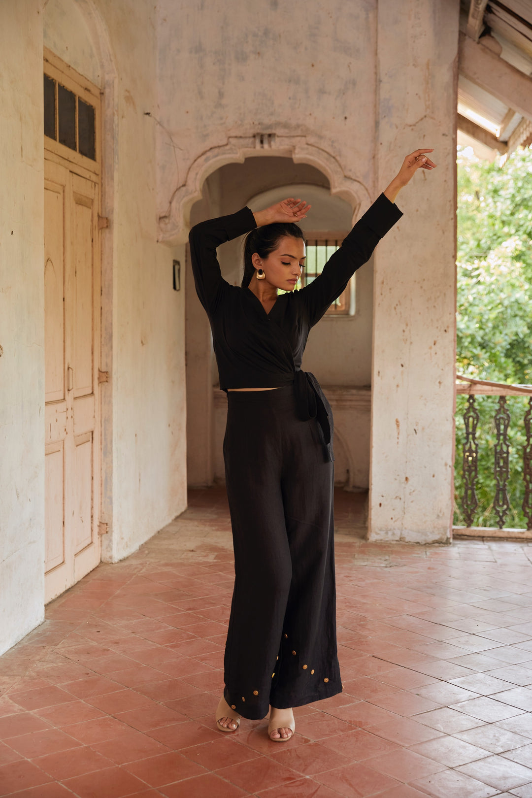 Perched Black Jumpsuit