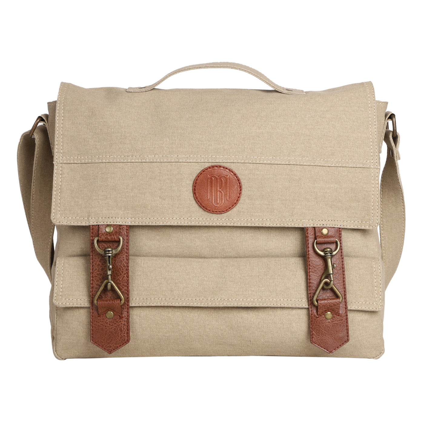 Mona B Unisex Canvas Messenger Crossbody Laptop/Tablet/MacBook Bag: Flint