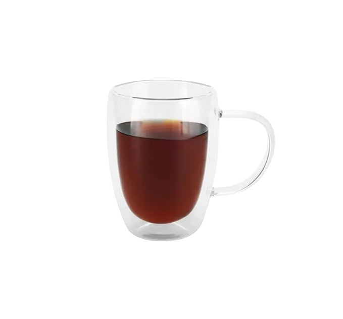 The Bean Co Roasters Double Wall Coffee Cup | Borosilicate Glass | Insulated Layer Cups | Perfect for Coffee and Tea