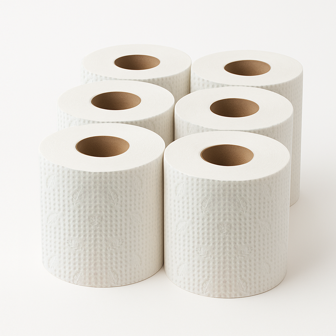 Imvelo 2 Ply Toilet Tissue Rolls - 180 Pulls Each Roll - Soft, Highly Absorbent, Septic Safe, 100% Virgin Pulp, OBA-Free Tissue Paper Roll, Bathroom Toilet Roll - Family Pack