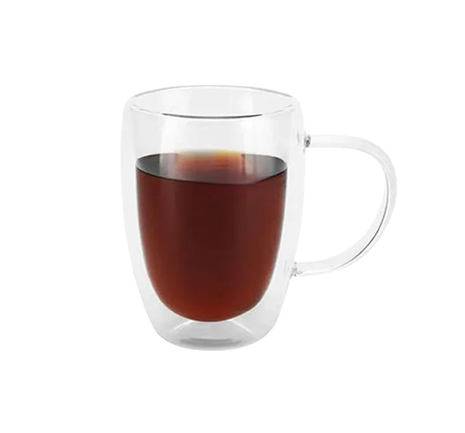 The Bean Co Roasters Double Wall Coffee Cup | Borosilicate Glass | Insulated Layer Cups | Perfect for Coffee and Tea