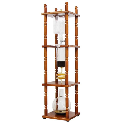 The Bean Co Roasters Cold Brew Coffee Tower – 3L Capacity | Slow Drip Cold Brew Maker Japan-Style | Premium Glass & Wood Design