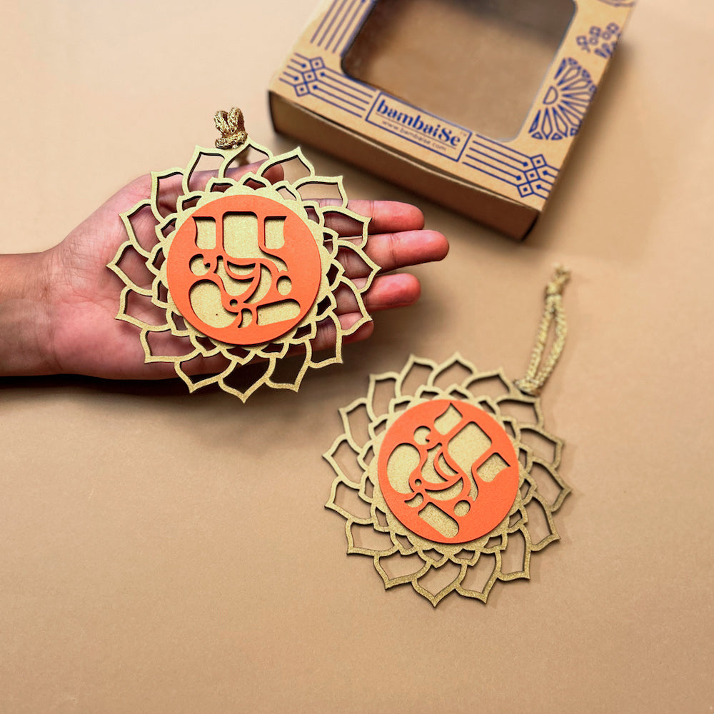 BambaiSe Ganpati Wall Hanging - Orange