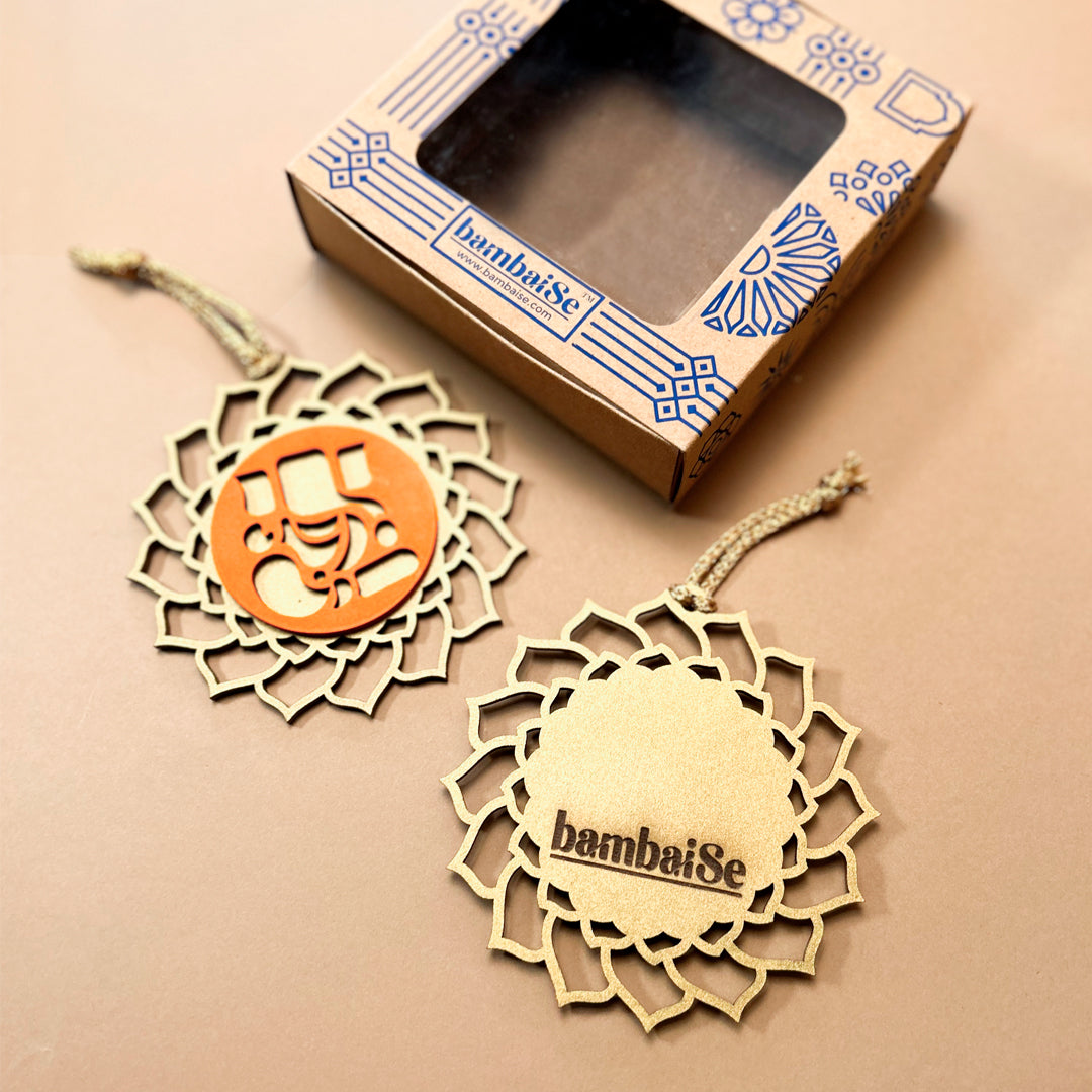 BambaiSe Ganpati Wall Hanging - Orange