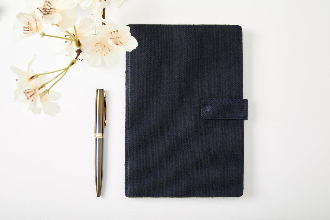 The Label GAIA Hemp A5 Notebook Diary with Button Flap Closure