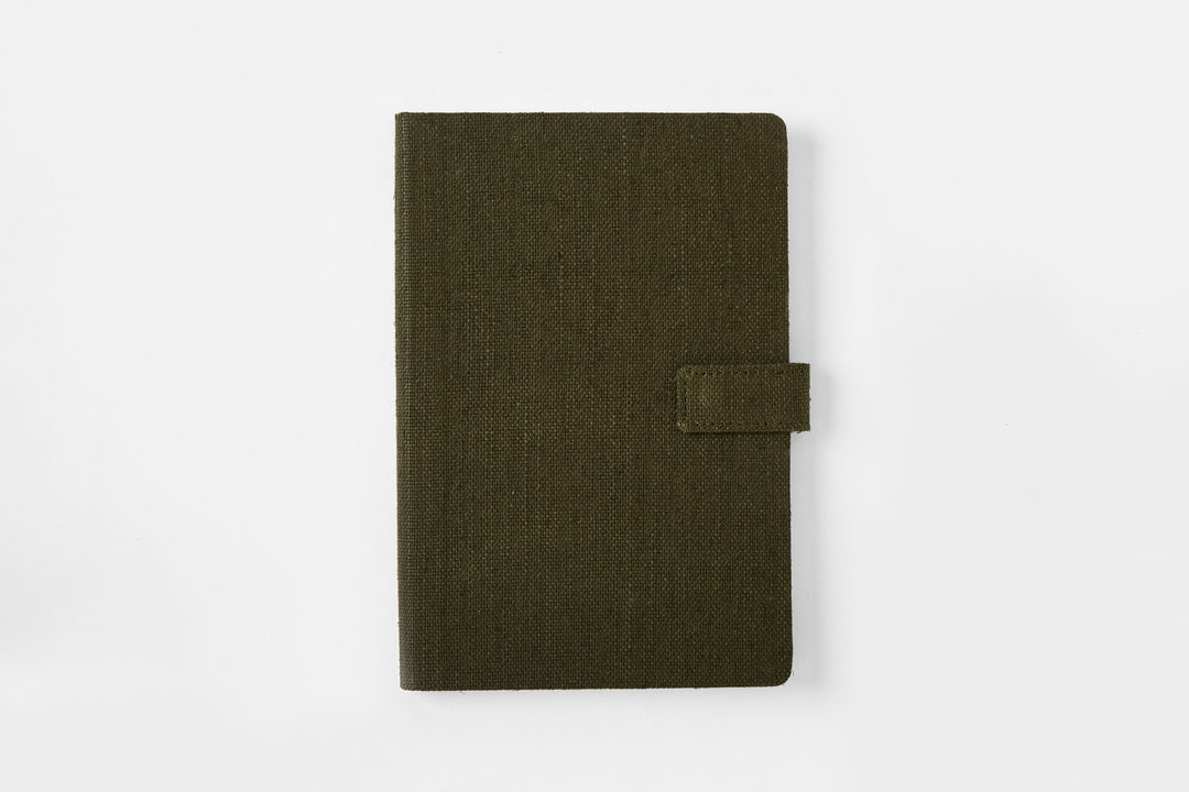 The Label GAIA Hemp A5 Notebook Diary with Button Flap Closure